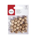 Boules bois brut FSC 100%,,percées,ø12mm
