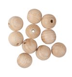 Raw-wood balls, drilled-through, 18mm ø