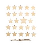 Wood pendant Stars, FSC Mix Credit