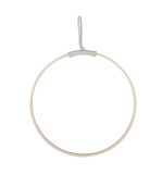 Bamboo ring w.suspension cord, 22cm ø