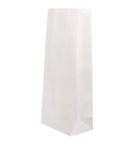 Paper block-bottom bag, white