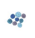 Soft Tüll Pompons sortiert, royalblau