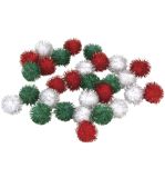 Metallic-Pompons,sortiert, 15mm ø
