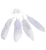Deco feathers white with stars