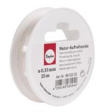 Soie naturelle pour enfiler, blanc