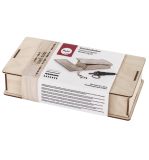 Woodburning pen in wooden box