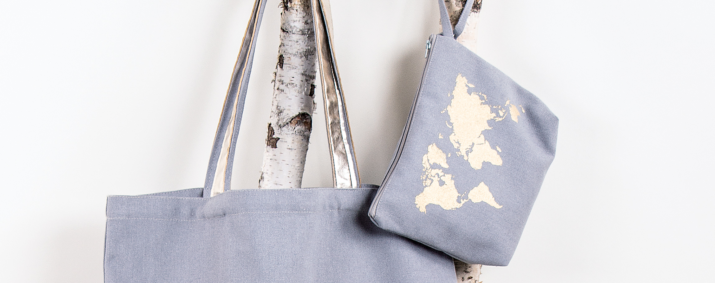 CANVAS - bag with world map