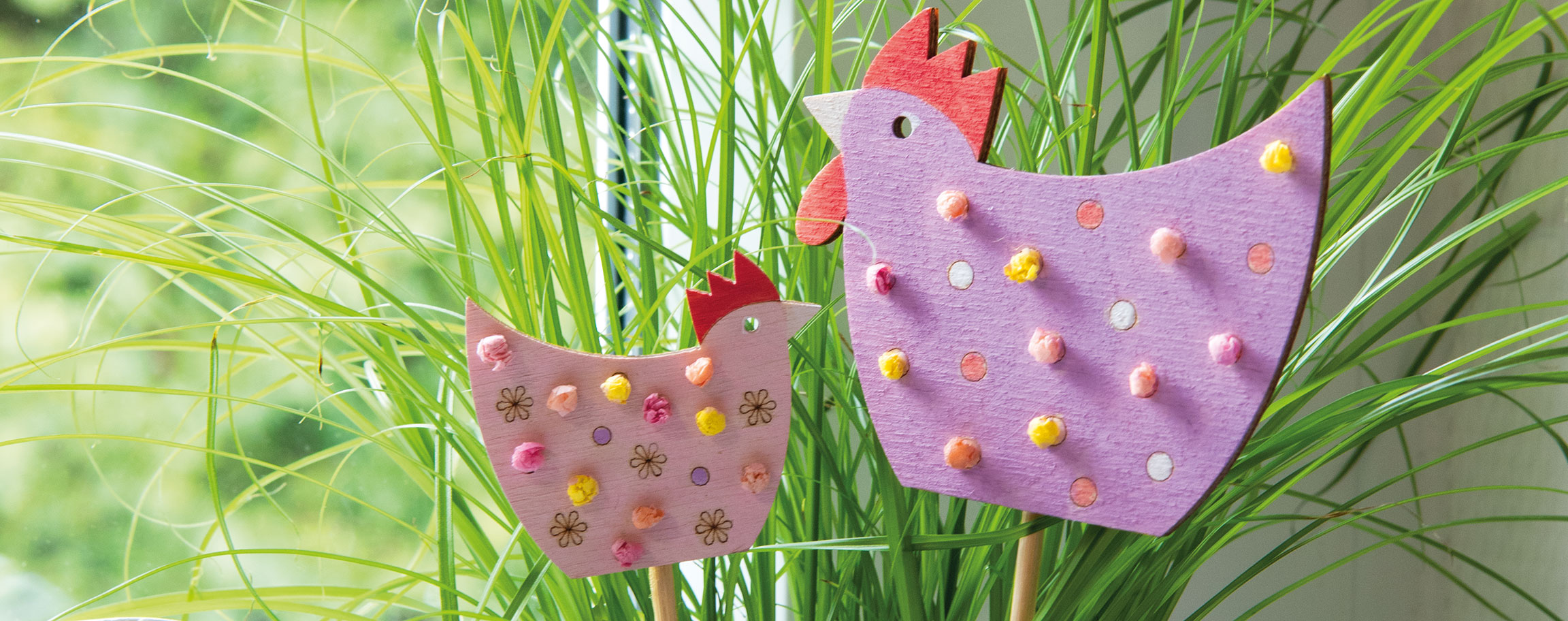 Bouchon en bois coq et poule