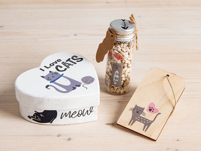 Motifs de chats Transfer Rub-on