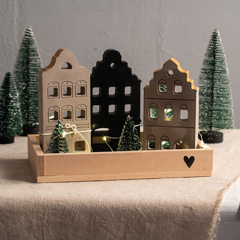 Weihnachtliche Nordic Häuser